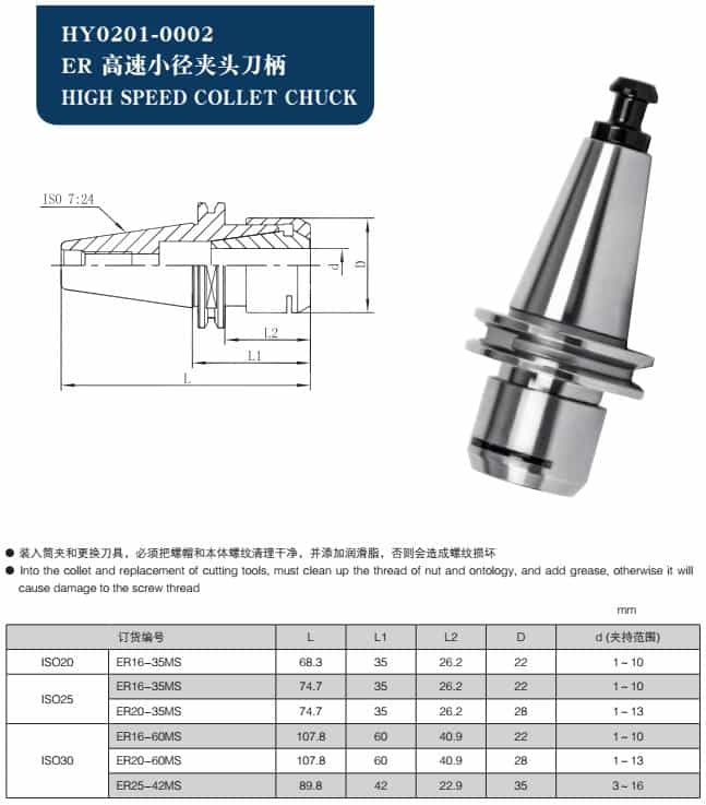 ISO ER Collet Chuck